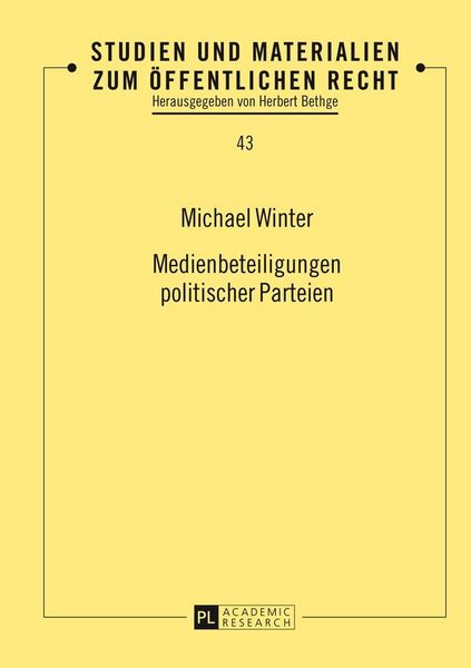 Produktbild: Medienbeteiligungen politischer Parteien