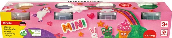 Produktbild: Eberhard Faber 572511 - Spielknete Glitzer 4er Set