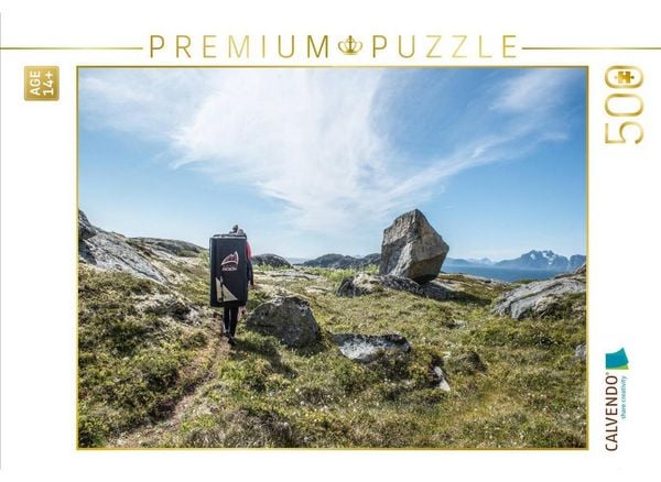 CALVENDO Puzzle bouldern in Henningsvaer, Lofoten, | 500 Teile Lege-Größe 48 × 36 cm Foto-Puzzle für Erwachsene