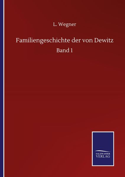 Produktbild: Familiengeschichte der von Dewitz