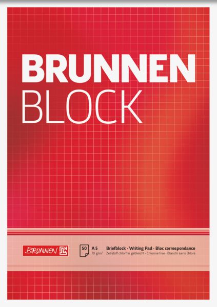 Produktbild: Brunnen Briefblock A5 70g kar.