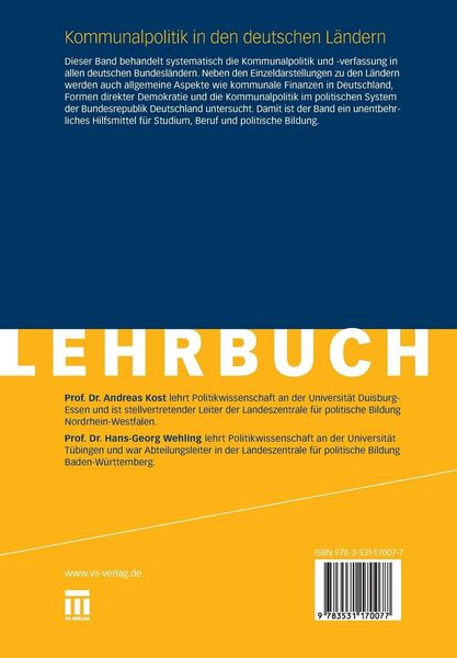 Produktbild: Kommunalpolitik in den deutschen L&auml;ndern