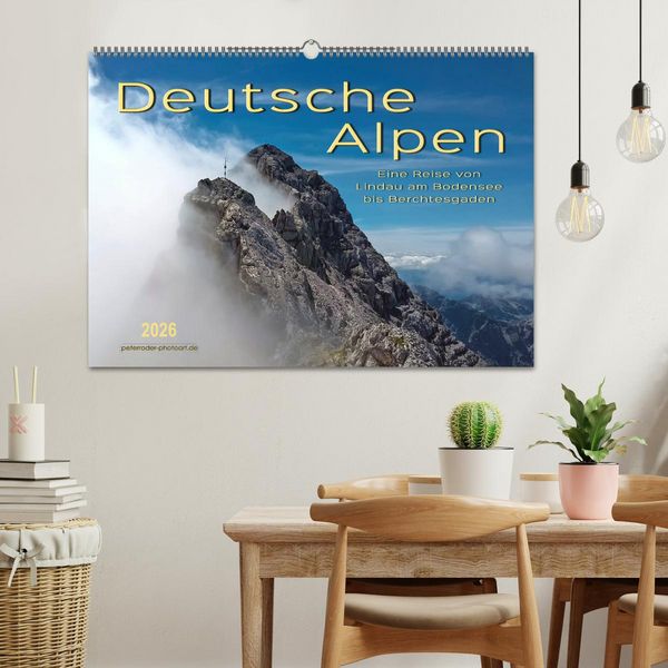 Produktbild: Deutsche Alpen, eine Reise von Lindau am Bodensee bis Berchtesgaden (Wandkalender 2026 DIN A2 quer), CALVENDO Monatskalender