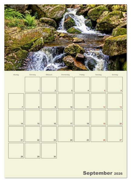 Produktbild: Harzwanderung zu den Ilsef&auml;llen - Terminplaner (Wandkalender 2026 DIN A4 hoch), CALVENDO Monatskalender