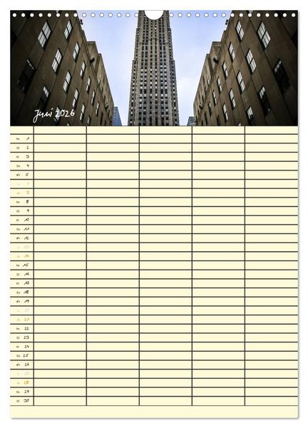 Produktbild: New York Familienplaner (Wandkalender 2026 DIN A3 hoch), CALVENDO Monatskalender