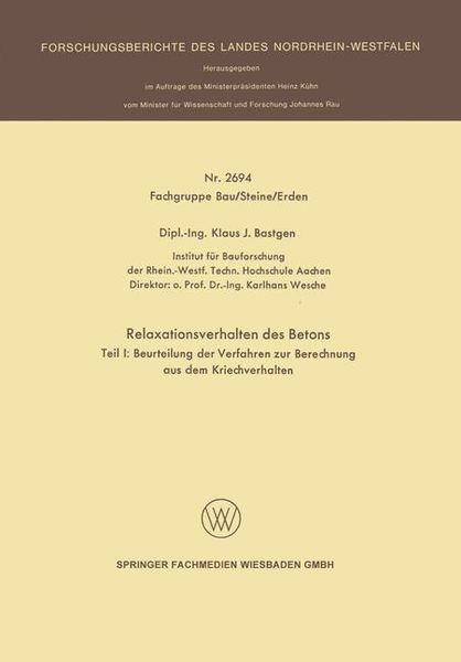 Produktbild: Relaxationsverhalten des Betons