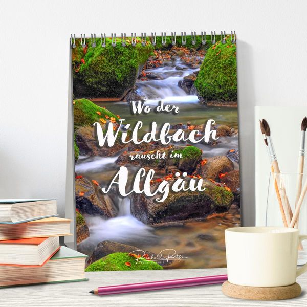 Produktbild: Wo der Wildbach rauscht im Allg&auml;u (Tischkalender 2026 DIN A5 hoch), CALVENDO Monatskalender