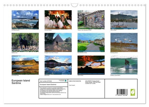 Produktbild: European Island Sardinia (Wall Calendar 2026 DIN A3 landscape), CALVENDO 12 Month Wall Calendar