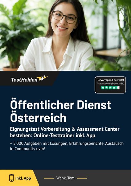 Produktbild: &Ouml;ffentlicher Dienst &Ouml;sterreich: Eignungstest Vorbereitung & Assessment Center bestehen: Online-Testtrainer inkl. App