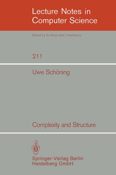 Produktbild: Complexity and Structure