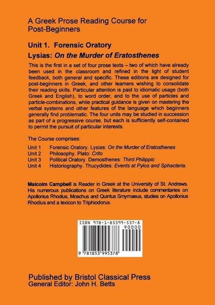 Produktbild: A Greek Prose Course