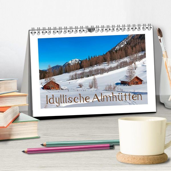 Produktbild: Idyllische Almh&uuml;tten (Tischkalender 2026 DIN A5 quer), CALVENDO Monatskalender