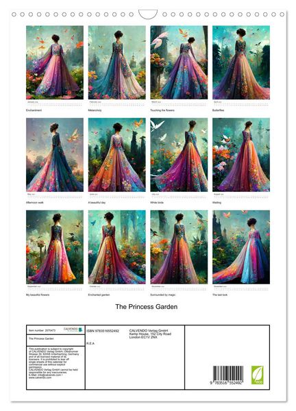 Produktbild: The Princess Garden (Wall Calendar 2026 DIN A3 portrait), CALVENDO 12 Month Wall Calendar