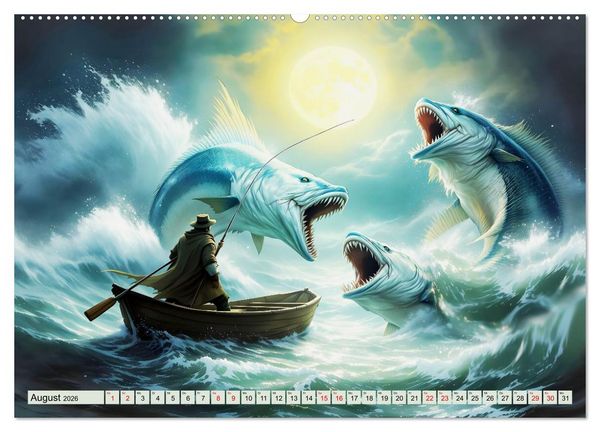 Produktbild: Die unbezwingbaren Fische (hochwertiger Premium Wandkalender 2026 DIN A2 quer), Kunstdruck in Hochglanz