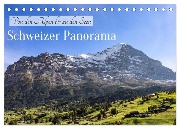 Produktbild: Schweizer Panorama - Von den Alpen bis zu den Seen (Tischkalender 2026 DIN A5 quer), CALVENDO Monatskalender