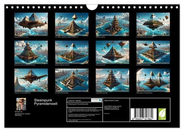 Produktbild: Steampunk Pyramidenwelt (Wandkalender 2026 DIN A4 quer), CALVENDO Monatskalender