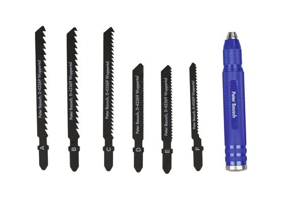 Produktbild: PEBARO M60 - Feilenset mit Alu-Handhalter, S&auml;gen-Set f&uuml;r weiche Materialien