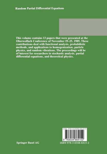 Produktbild: Random Partial Differential Equations