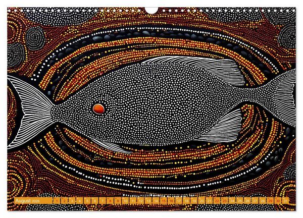 Produktbild: Traumzeit - KI-generierte Aborigine-Kunst aus dem Herzen Australiens (Wandkalender 2026 DIN A3 quer), CALVENDO Monatskalender