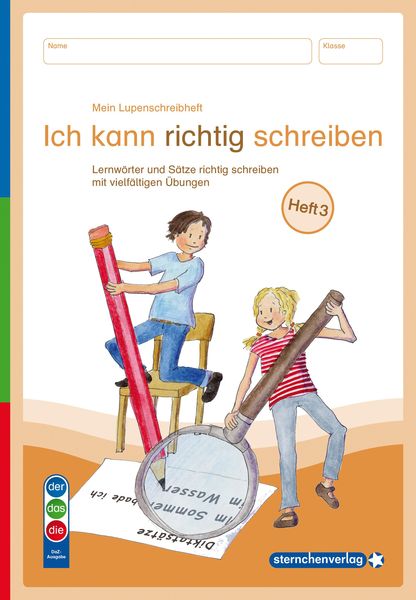 Produktbild: Mein Lupenschreibheft 1 bis 3 - Ich kann richtig schreiben - Ausgabe mit Artikelkennzeichnung (DaZ)