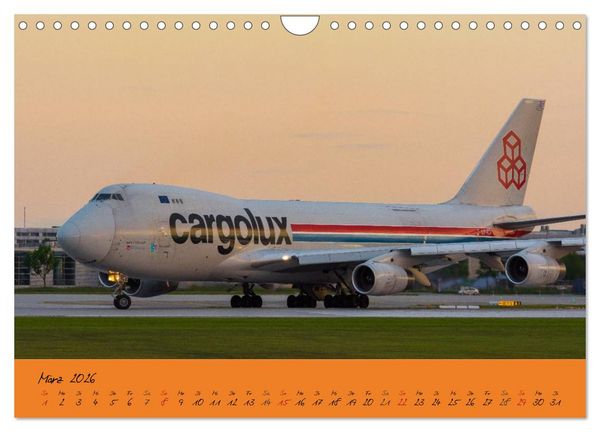 Produktbild: Flugzeuge im Abendlicht (Wandkalender 2026 DIN A4 quer), CALVENDO Monatskalender