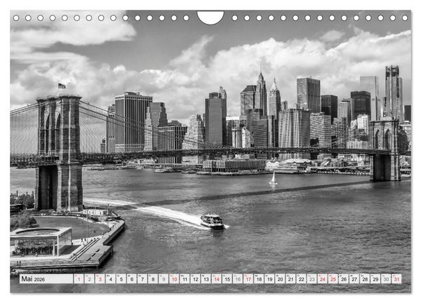 Produktbild: BROOKLYN BRIDGE Das Wahrzeichen von New York City (Wandkalender 2026 DIN A4 quer), CALVENDO Monatskalender