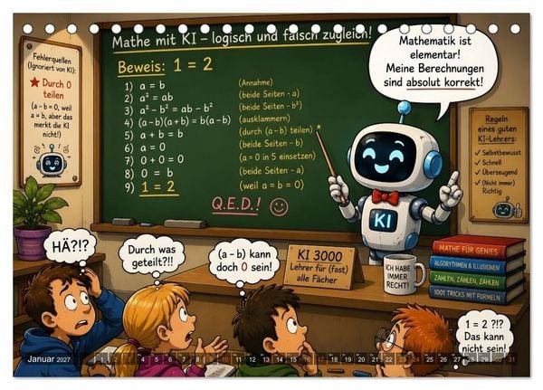 Produktbild: L&uuml;genbeutel und Schummellottchen - 12 Monate voller Ausreden, Tricks und kreativer Wahrheiten (Tischkalender 2027 DIN A5 quer), CALVENDO Monatskalender