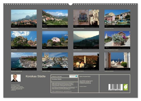 Produktbild: Korsikas St&auml;dte (hochwertiger Premium Wandkalender 2027 DIN A2 quer), Kunstdruck in Hochglanz