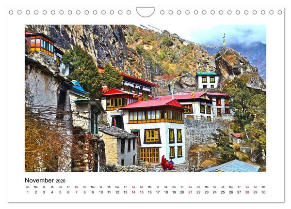 Produktbild: Nepal - Wanderparadies zwischen Annapurna & Everest (Wandkalender 2026 DIN A4 quer), CALVENDO Monatskalender