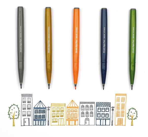 Produktbild: PENTEL Pinselstift Sign Pen Brush, ocker
