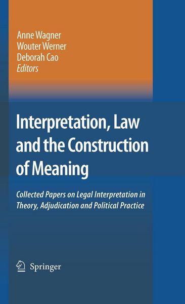 Produktbild: Interpretation, Law and the Construction of Meaning