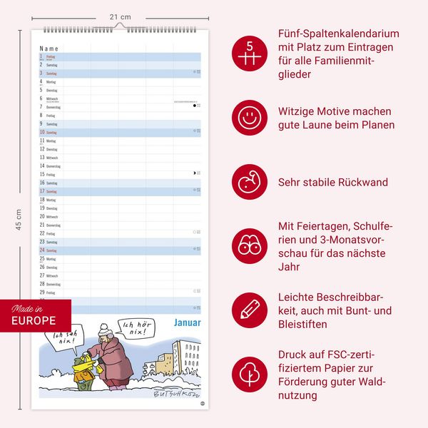 Produktbild: Peter Butschkow: Familienplaner 2027