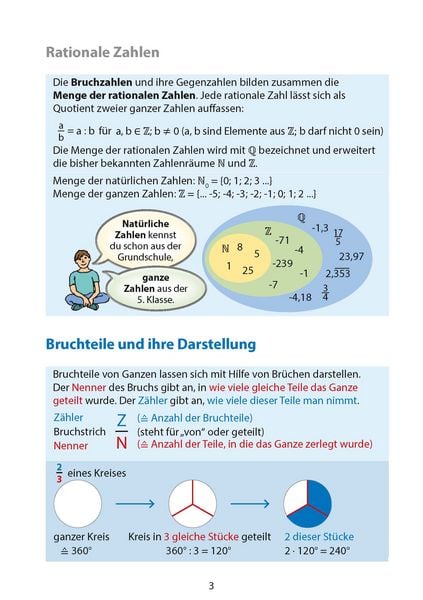 Produktbild: Rechnen und Textaufgaben - Gymnasium 6. Klasse, A5-Heft