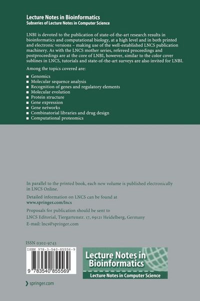 Produktbild: Advances in Bioinformatics and Computational Biology