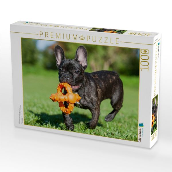 Produktbild: CALVENDO Puzzle Franz&ouml;sische Bulldogge Welpe | 1000 Teile Lege-Gr&ouml;&szlig;e 64x48cm Foto-Puzzle f&uuml;r gl&uuml;ckliche Stunden