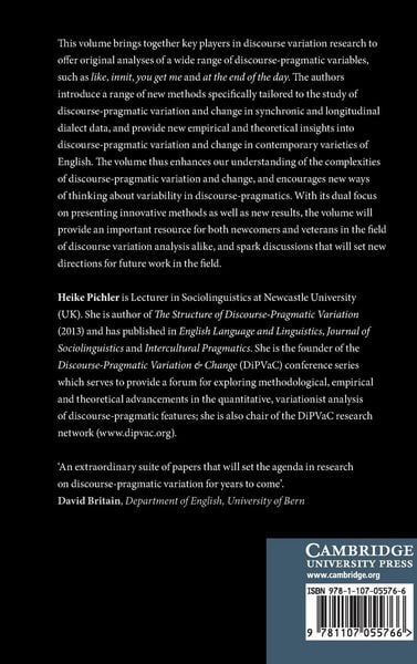 Produktbild: Discourse-Pragmatic Variation and Change in English
