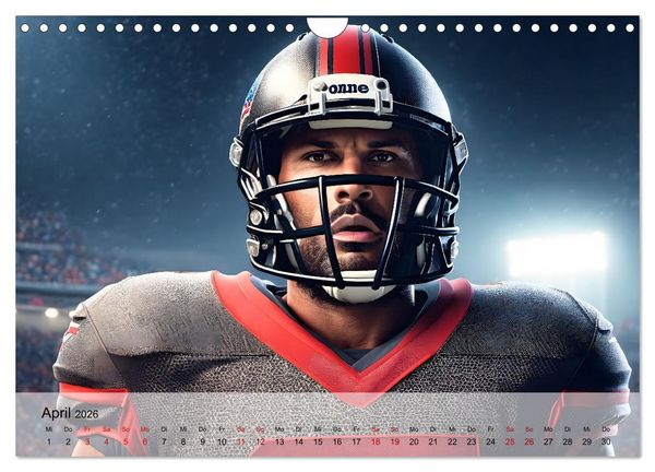 Produktbild: American Football - im Team zum Sieg (Wandkalender 2026 DIN A4 quer), CALVENDO Monatskalender
