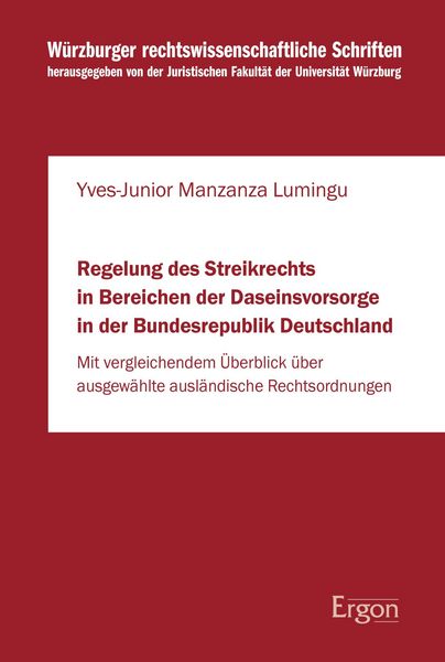 Produktbild: Regelung des Streikrechts in Bereichen der Daseinsvorsorge in der Bundesrepublik Deutschland