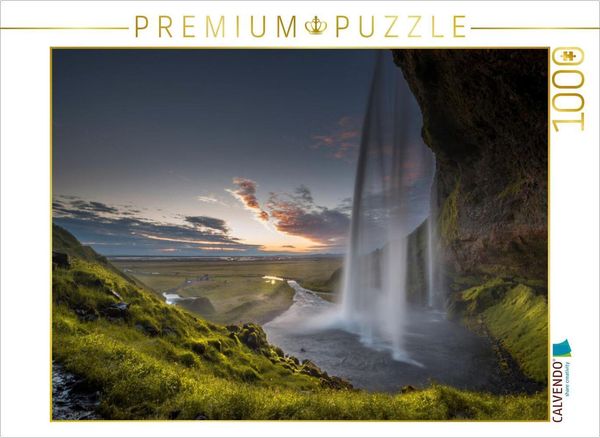 CALVENDO Puzzle Seljalandsfoss Wasserfall | 1000 Teile Lege-Größe 64x48cm Foto-Puzzle für glückliche Stunden