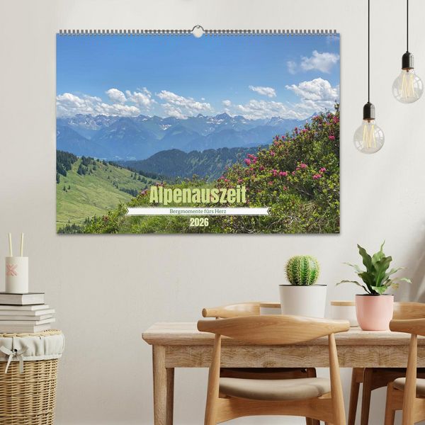 Produktbild: Alpenauszeit - Bergmomente f&uuml;rs Herz (Wandkalender 2026 DIN A2 quer), CALVENDO Monatskalender