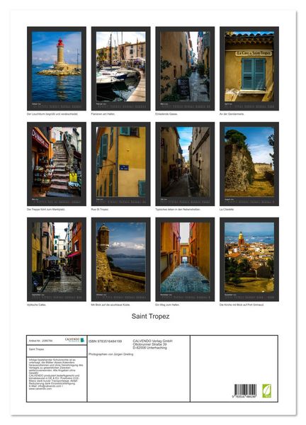 Produktbild: Saint Tropez (Wandkalender 2026 DIN A2 hoch), CALVENDO Monatskalender