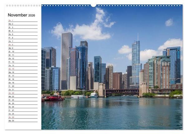 Produktbild: CHICAGO Stadtzentrum (Wandkalender 2026 DIN A2 quer), CALVENDO Monatskalender