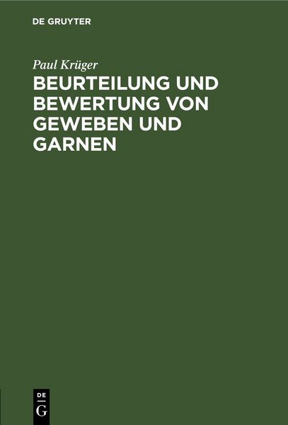 Produktbild: Beurteilung und Bewertung von Geweben und Garnen