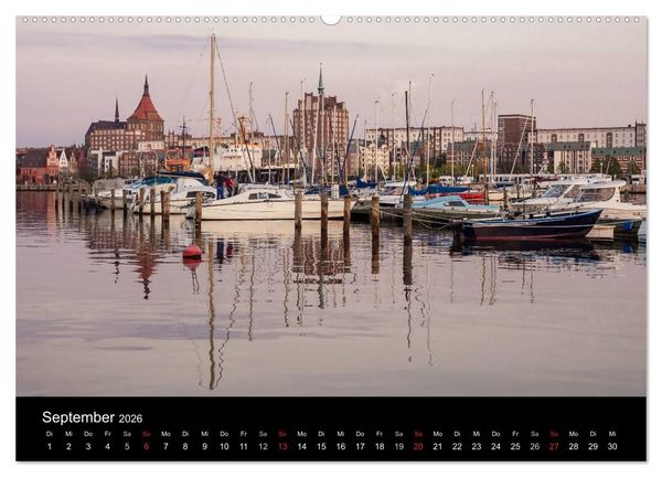 Produktbild: Unterwegs in der Hansestadt Rostock (hochwertiger Premium Wandkalender 2026 DIN A2 quer), Kunstdruck in Hochglanz