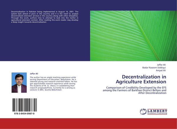 Produktbild: Decentralization in Agriculture Extension