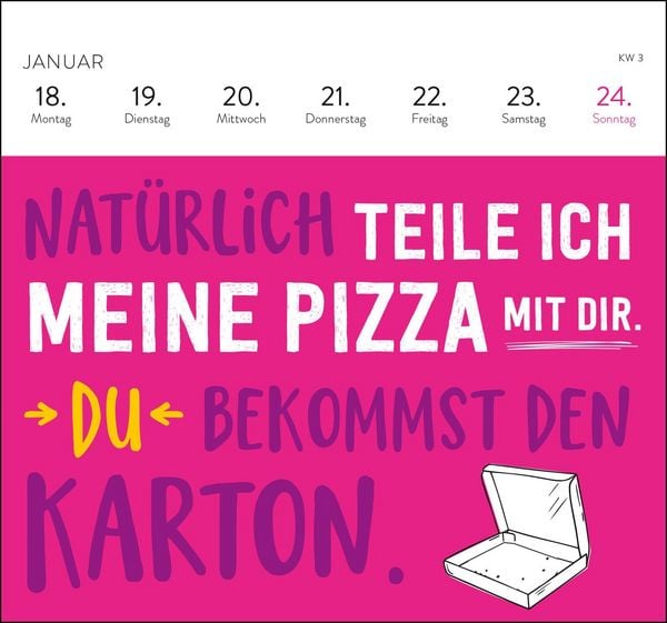 Produktbild: Postkartenkalender 2027: Falls mich jemand sucht: Ich bin im Eimer