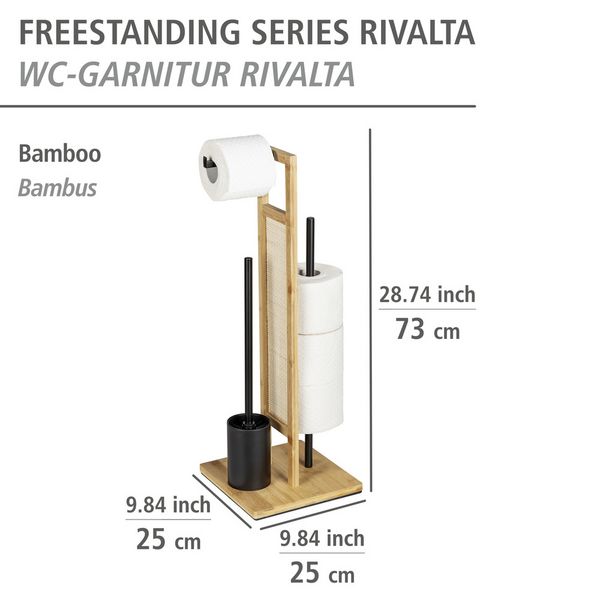Produktbild: Stand WC-Garnitur Mod. Rivalta Allegre, aus Rattan und Bambus