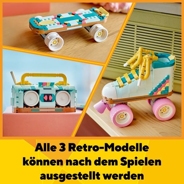 Produktbild: LEGO Creator 3in1 31148 Rollschuh, Spielzeug mit Skateboard und Boombox