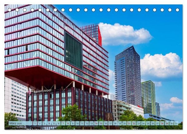 Produktbild: Rotterdam - modern und pulsierend (Tischkalender 2026 DIN A5 quer), CALVENDO Monatskalender