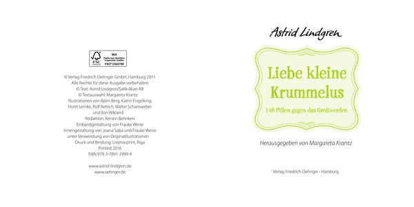 Produktbild: Liebe kleine Krummelus